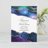 Galaxy Agate Quinceañera Foto Kaart (Staand voorkant)