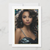 Galaxy Agate Quinceañera Foto Kaart (Achterkant)