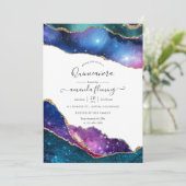 Galaxy Agate Quinceañera Foto Kaart (Staand voorkant)