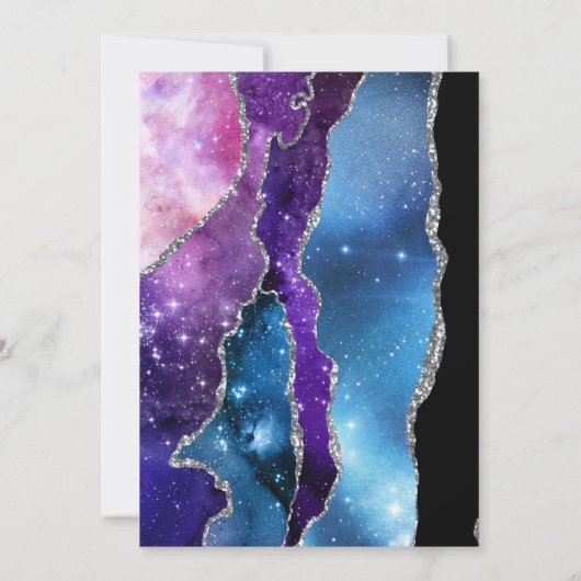 Galaxy Agate Quinceañera Kaart (Achterkant)