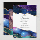 Galaxy Agate Quinceañera Kaart (Voorkant / Achterkant)