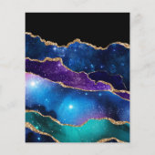 Galaxy Agate Quinceañera Uitnodiging Flyer (Achterkant)