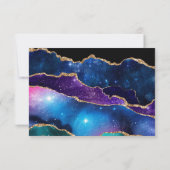 Galaxy Agate RSVP-kaart RSVP Kaartje (Achterkant)