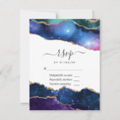 Galaxy Agate RSVP-kaart RSVP Kaartje (Voorkant)