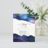 Galaxy Agate RSVP-kaart RSVP Kaartje (Staand voorkant)