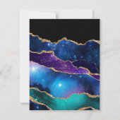Galaxy Agate RSVP-kaart RSVP Kaartje (Achterkant)