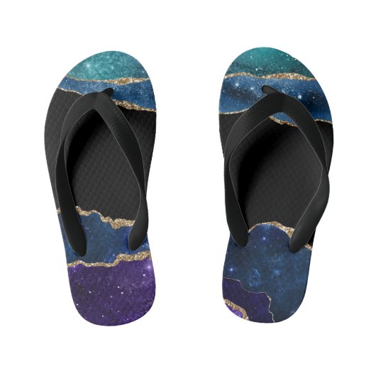 Galaxy Agate Serie Design 10 Kinder Teenslippers (Voetbed)