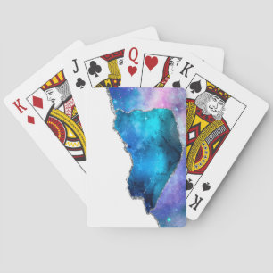 Galaxy Agate Serie Design 4 Pokerkaarten