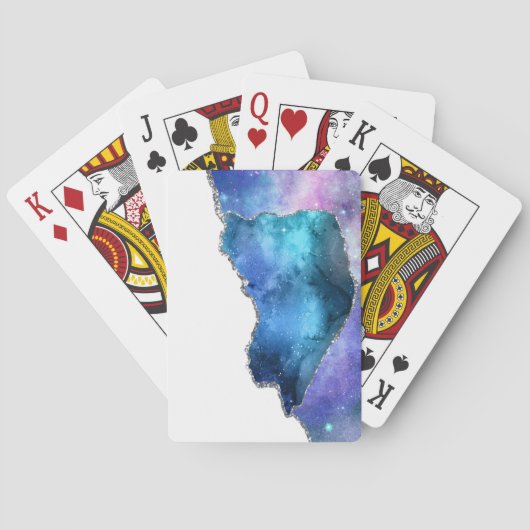 Galaxy Agate Serie Design 4 Pokerkaarten (Achterkant)