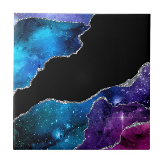 Galaxy Agate Serie Design 9 Tegeltje (Voorkant)