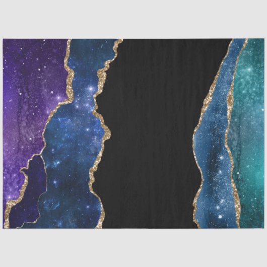Galaxy Agate Serie Ontwerp 11 Tissuepapier (Voorkant)