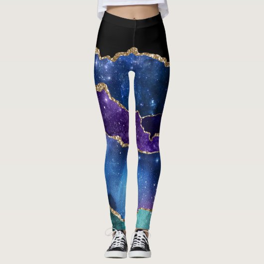 Galaxy Agate Serie Ontwerp 13 Leggings (Voorkant)