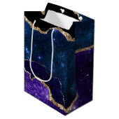 Galaxy Agate Serie Ontwerp 1 Medium Cadeauzakje (Voorkant Gekanteld)