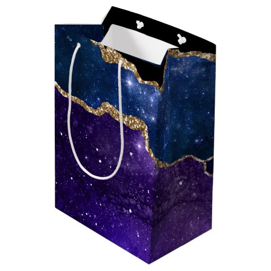Galaxy Agate Serie Ontwerp 1 Medium Cadeauzakje (Achterkant Gekanteld)