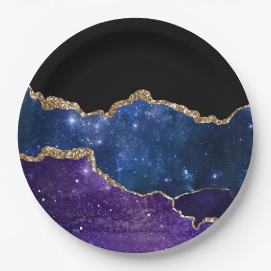 Galaxy Agate Serie Ontwerp 1 Papieren Bordje (Voorkant)