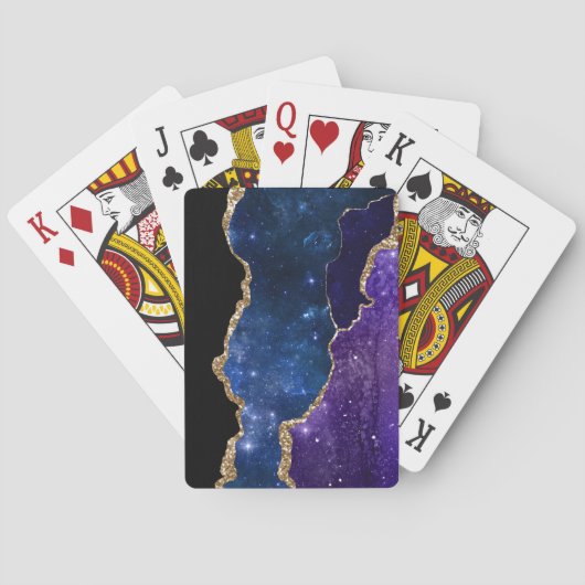 Galaxy Agate Serie Ontwerp 1  Pokerkaarten (Achterkant)