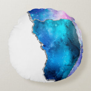 Galaxy Agate Serie Ontwerp 4   Rond Kussen