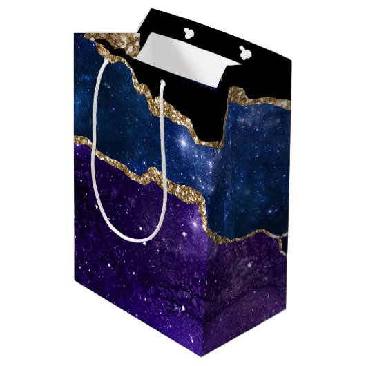 Galaxy Agate Series Design 10 Medium Cadeauzakje (Achterkant Gekanteld)