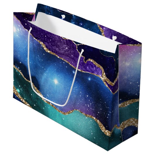 Galaxy Agate Series Design 13 Groot Cadeauzakje (Voorkant Gekanteld)