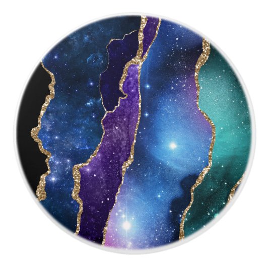 Galaxy Agate Series Design 13 Keramische Knop (Voorkant)