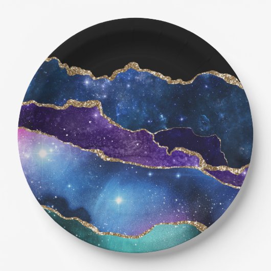 Galaxy Agate Series Design 13 Papieren Bordje (Voorkant)
