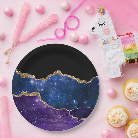 Galaxy Agate Series Design 1 Papieren Bordje (Feest)