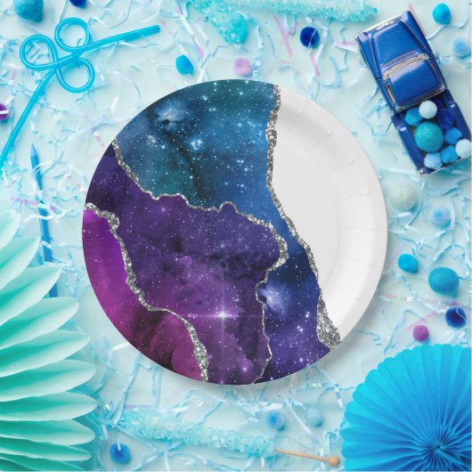 Galaxy Agate Series Design 23 Papieren Bordje (Feest)