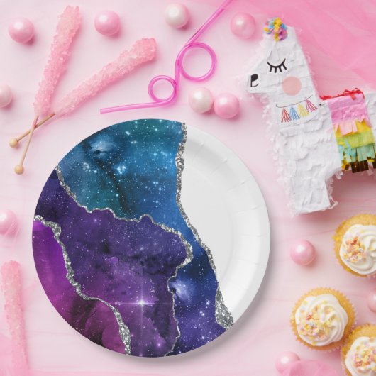 Galaxy Agate Series Design 23 Papieren Bordje (Feest)