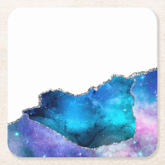 Galaxy Agate Series Design 4 Kartonnen Onderzetters (Voorkant)