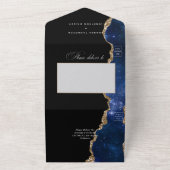 Galaxy Agate Steen Trouwen All In One Uitnodiging (Buitenkant)