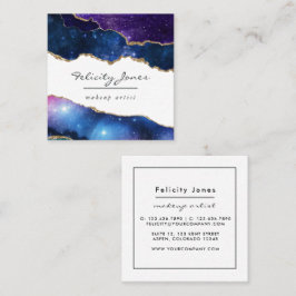 Galaxy Agate Steen Vierkante Visitekaartje