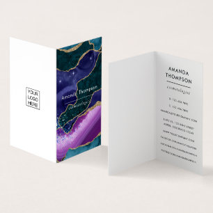 Galaxy Agate Stenen Zakkaartje Visitekaartje
