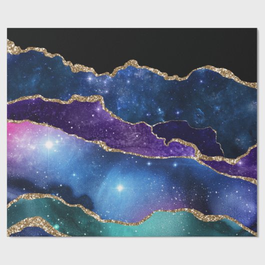 Galaxy Agate Stone Cadeaupapier (Vlak)