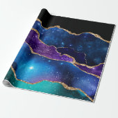Galaxy Agate Stone Cadeaupapier (Uitgerold)