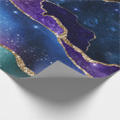 Galaxy Agate Stone Cadeaupapier (Hoek)