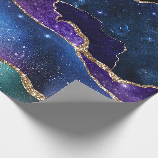 Galaxy Agate Stone Cadeaupapier (Hoek)