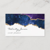 Galaxy Agate Stone QR Code Visitekaartje (Voorkant)