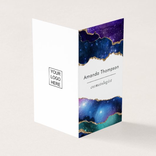 Galaxy Agate Stone Visitekaartje (Buitenkant)
