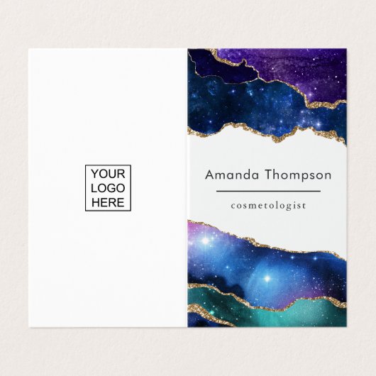 Galaxy Agate Stone Visitekaartje (Buitenkant ongevouwen)