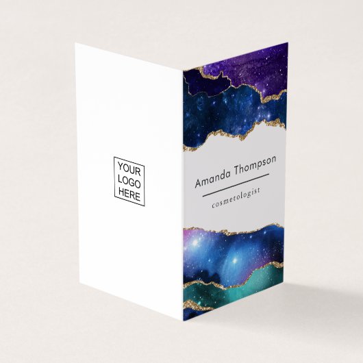 Galaxy Agate Stone Visitekaartje (Buitenkant)