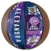 Galaxy All-Star Player Team Number & Custom Name Basketbal (Verticaal)