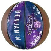 Galaxy All-Star Player Team Number & Custom Name Basketbal (Verticaal)