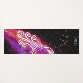 Galaxy Aquarius Constellation Zodiac Custom Sign Yogamat (Voorkant (horizontaal))