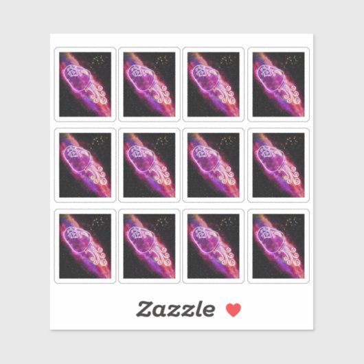 Galaxy Aquarius Constellation Zodiac Sign Sticker (Vel)