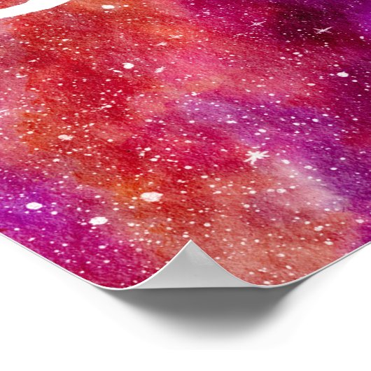 Galaxy Aquarius Personalized Zodiac Sign Wall Art Poster (Hoek)