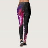 Galaxy Aquarius Persoonlijke naam Zodiac Sign Leggings (Achterkant)