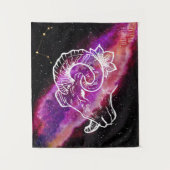 Galaxy Aries Constellation Name Zodiac Sign Wandkleed (Voorkant)