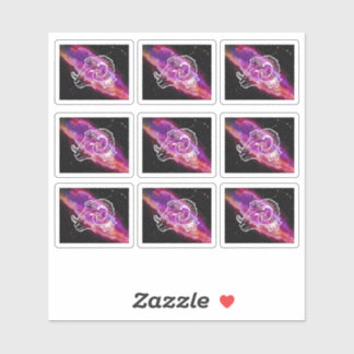 Galaxy Aries Constellation Zodiac Sign Sticker