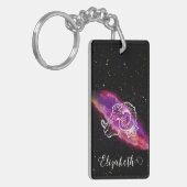Galaxy Aries Zodiac Constellation Sign Sleutelhanger (Voorkant Links)