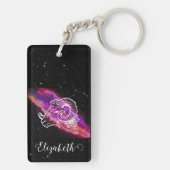 Galaxy Aries Zodiac Constellation Sign Sleutelhanger (achterkant)